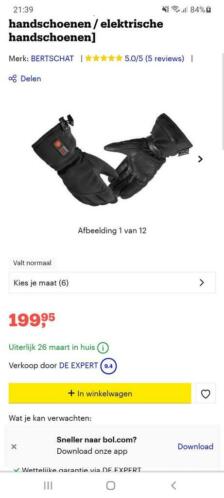 Verwarmde handschoenen