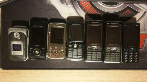 Verzameling Sony Ericsson telefoons