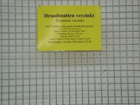 Verzinkt draadmatten, zwarte draadmatten  toebehoren