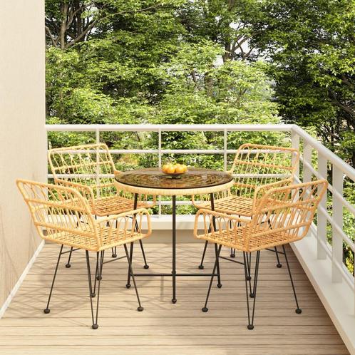 vidaXL 5-delige Tuinset poly rattan