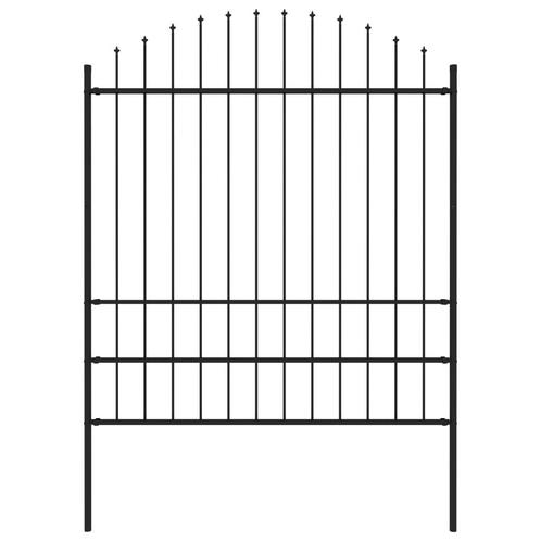 vidaXL Tuinhek met speren bovenkant (1,75-2)x1,7 m staal