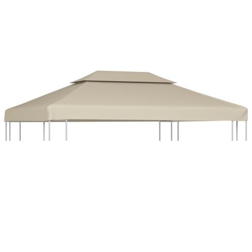 vidaXL Vervangend tentdoek prieel 310 gm 3x4 m beige