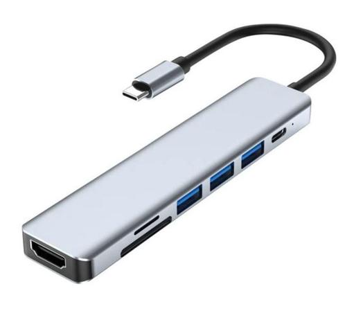Vilo 7 in 1 - USB C Adapter - 3 x USB - 4K HDMI - 1 x USB-C