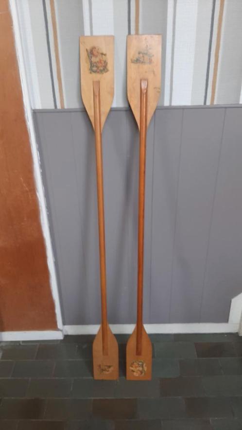 Vintage houten kinderpeddels peddel vlot kano