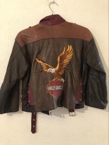 Vintage leren jasje Harley Davidson dames