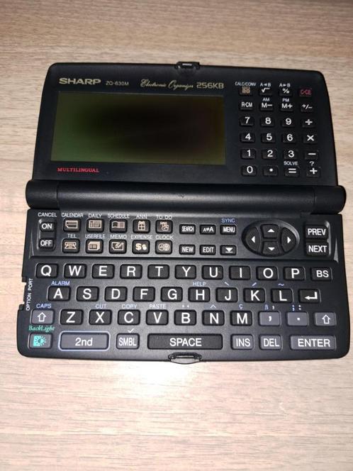 vintage pda sharp ZQ-630M zq 630 m werkt met 2 aaa baterijen