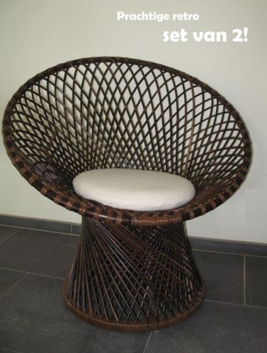 Vintage set 2 design stoelen Primavera retro fauteuil stoel