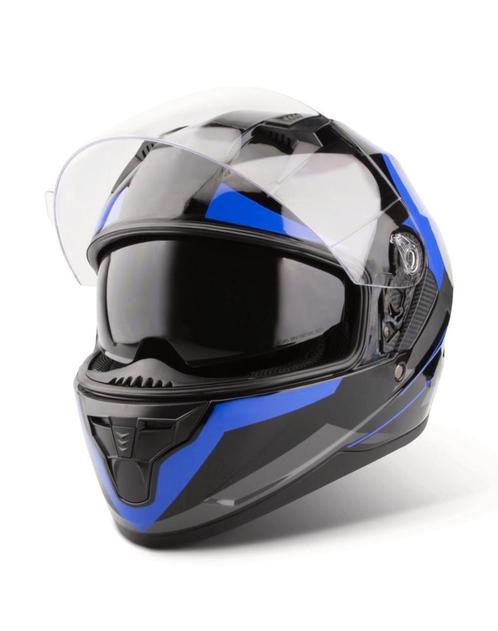 Vinz brand new never-worn motorcycle helmet in blueblack