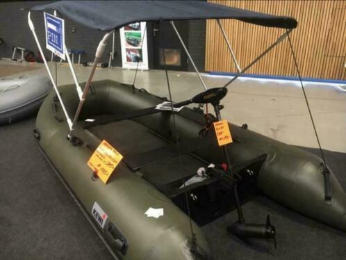 Visma showmodellen verkoop  karperboot- groene rubberboot