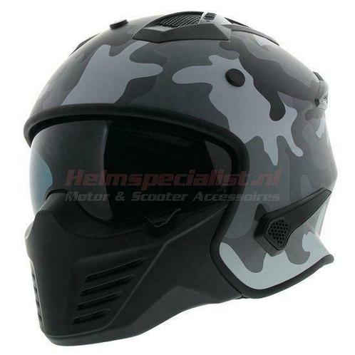 Vito Jet Bruzano helm camo motorhelm scooterhelm brommerhelm