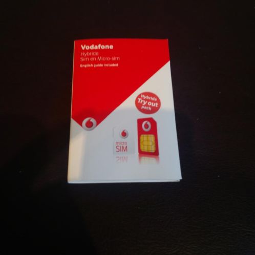 Vodafone Hybride Sim en Micro-sim TRY OUT