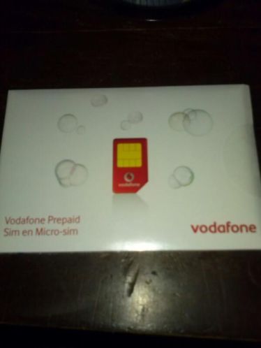 Vodafone prepaid sim en micro sim
