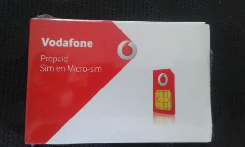 Vodafone prepaid SIM-kaart(en mico sim) met 10 beltegoed