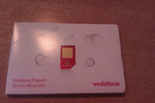 Vodafone SIM kaart aangeboden. Nieuwstaat Met tegoed