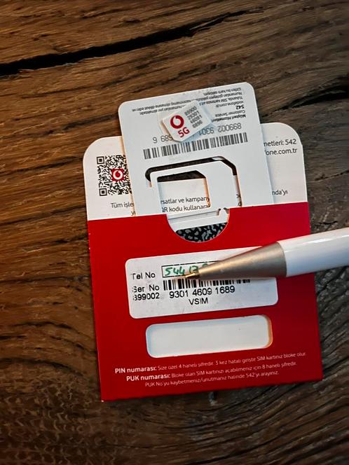 Vodafone simkaart Turkije