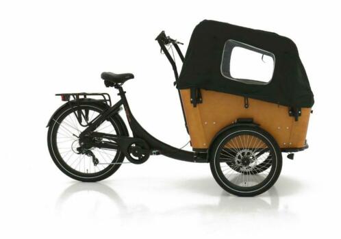 Vogue Superior 3 E-Bakfiets Elektrische Bakfiets Mat Zwart