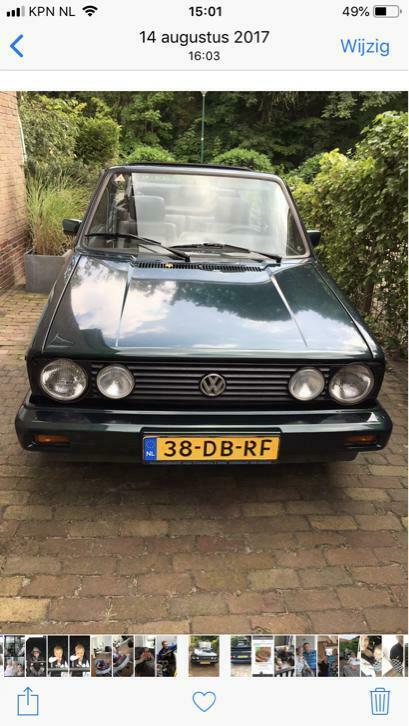 Volkswagen Golf 1.8 Cabriolet 72KW U9 1991 Groen