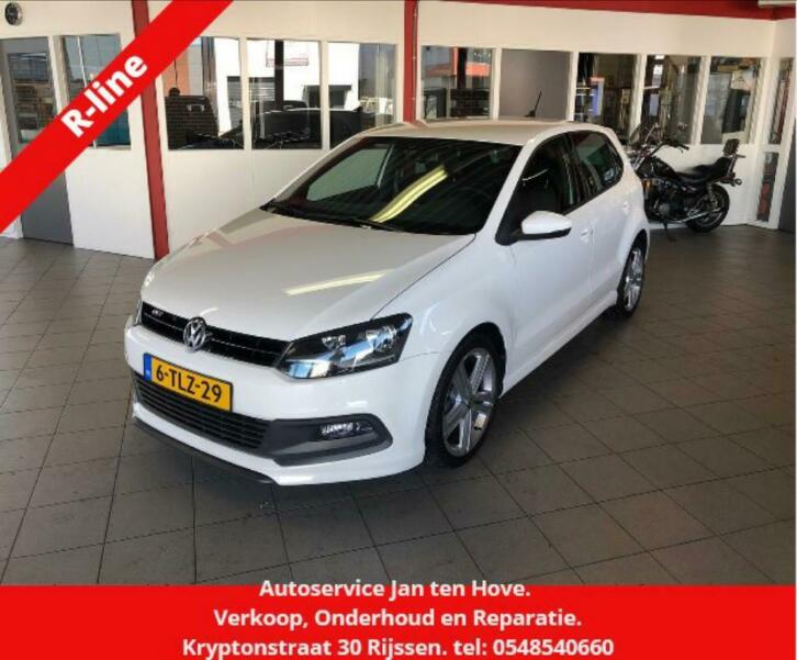 Volkswagen Polo R-line 1.2 TSI 90PK 2014 Wit garantieclima