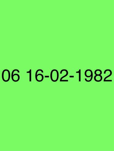 Volledige Geboortedatum als Telefoonnummer - 06 16-02-1982