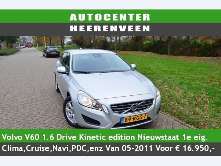 Volvo V60 1.6 DRIVe Kinetic Clima,Cruise,Navi,PDC Nieuwstaat