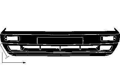 Voorbumper Kompleet 889 Hoogt.40cm ml.eqp VOLKSWAGEN GOL