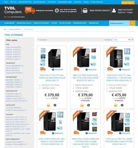 Voordeligste assortiment Systemen i5 amp i7 24 MND Garantie