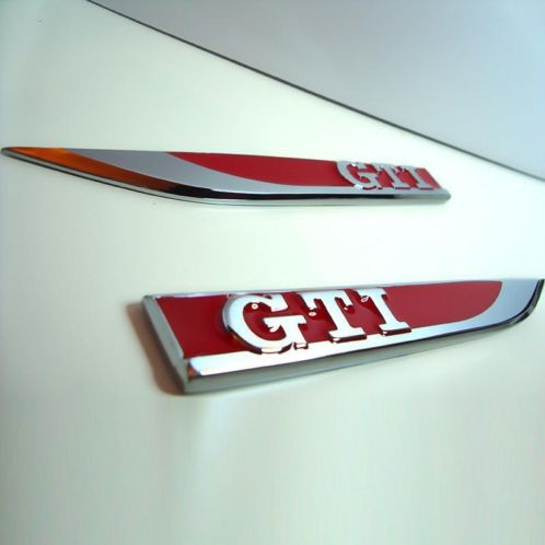 VW 1 2 3 4 5 6 7 GTI Embleem Zijscherm Emblemen Logo Set 2x