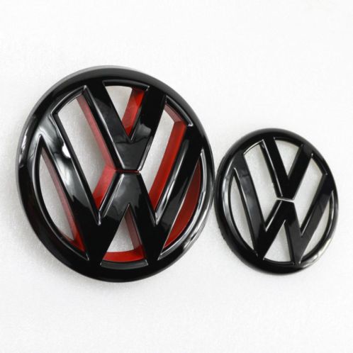 VW Golf 6 MK6 Embleem Logo Zwart  Rood GTI R20