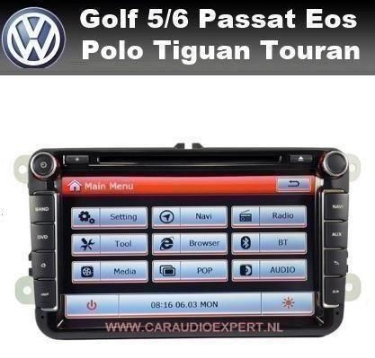 VW golf polo passat tiguan caddy 8 inch gps radio navigatie