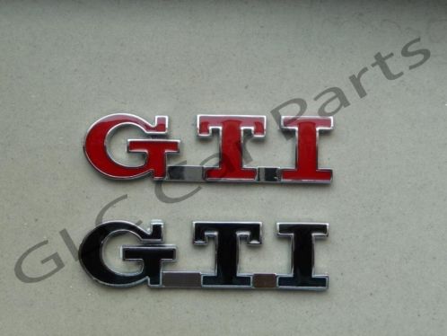 VW GTI logo  embleem rood  zwart
