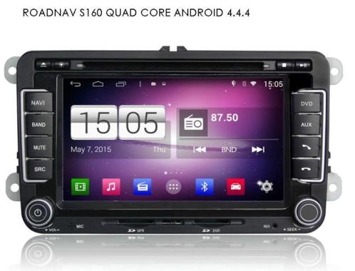 Vw polo navigatie dvd carkit android 4.4.4 usb sd wifi touch