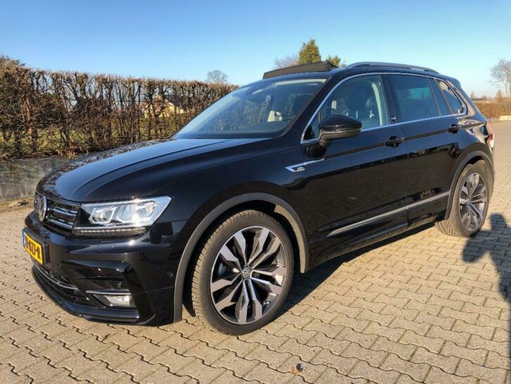 Vw tiguan r-line 1.4act leer pano led acc trekh extrgarantie