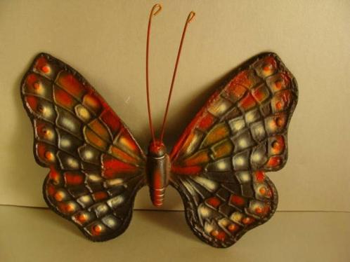 Wanddecoratie tuin Vlinders van gietijzer