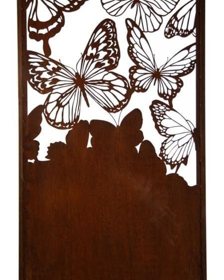 Wandpaneel tuinscherm met vlinders