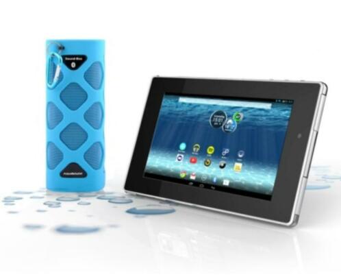 Waterdichte aquasound tablet met soundbox BIEDEN maar 