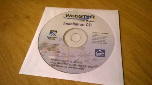 Webstar Cable modem, Driver cd rom