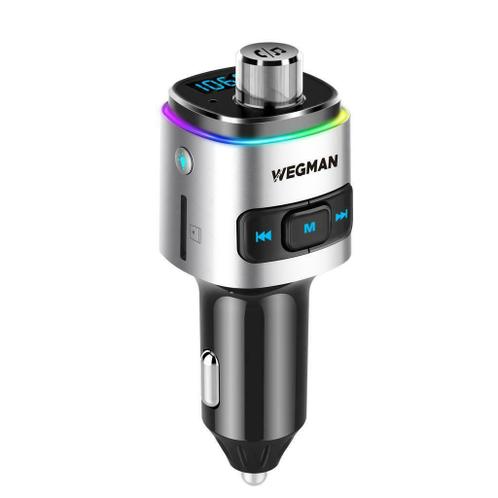 Wegman Bluetooth FM Transmitter - Bluetooth carkit - Zilver