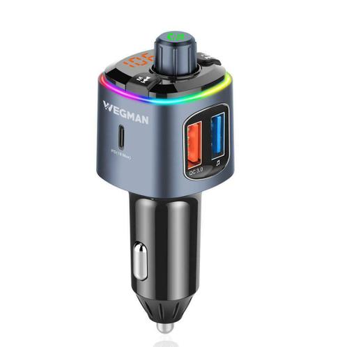 Wegman Bluetooth FM Transmitter - Carkit - Autolader USB C