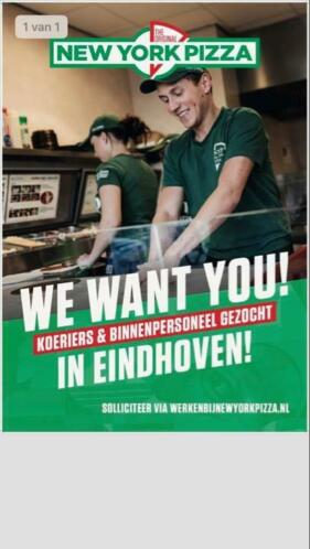 Werken bij new York pizza Eindhoven Heezerweg