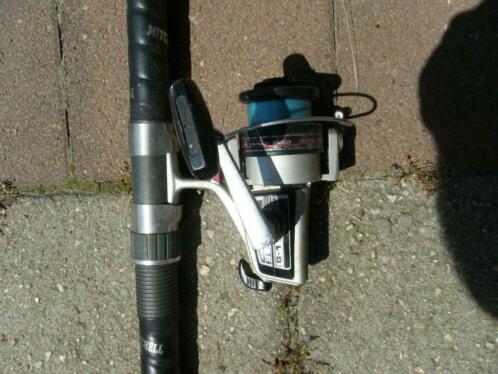 werphengel met molen en draad ,uit geschoven lengte 3.30 en