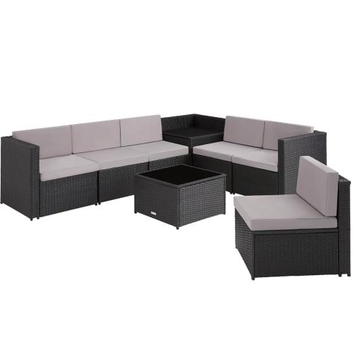 Wicker loungeset Verona - zwart