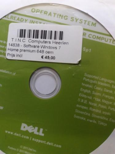 Win 7 instalatieschijf met licentie 64 bit