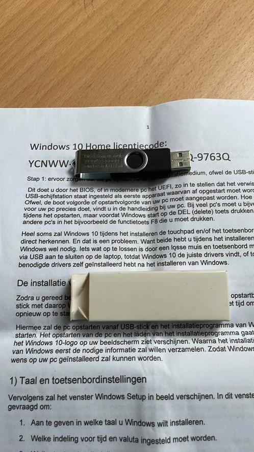 Windows 10 Home Op USB stick  licentiecode