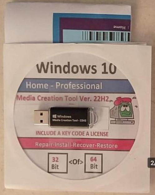 Windows 10 Home, Windows 10 Pro, Opstart USBRetail Licentie