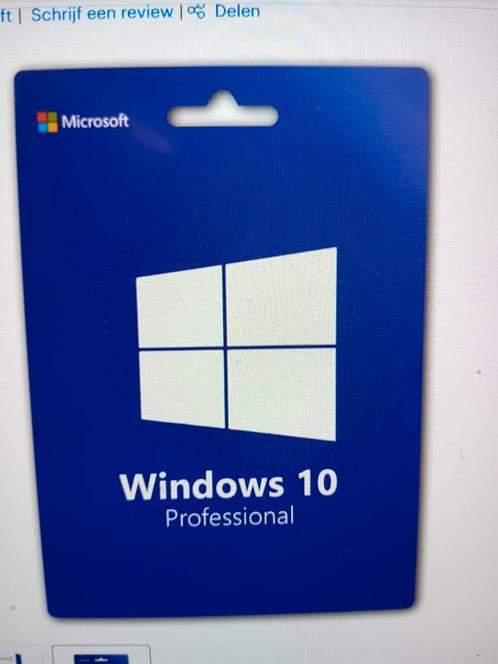 Windows 10 op usb stick met licentie en activeringsscode.