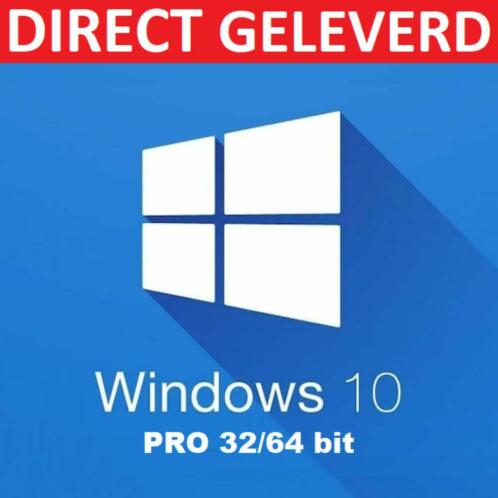 Windows 10 PRO 3264 bit Licentie voor 1 PC  100 Origineel