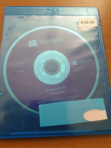 Windows 10 PRO DVD met licentie sticker 69,00