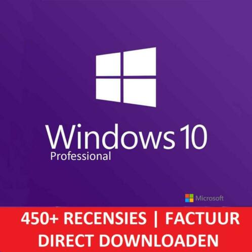 Windows 10 Pro Licentie  Direct Geleverd  450 Recensies