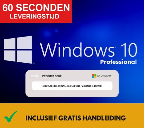 Windows 10 Pro Licentie Key Code - Geleverd in 60 seconden