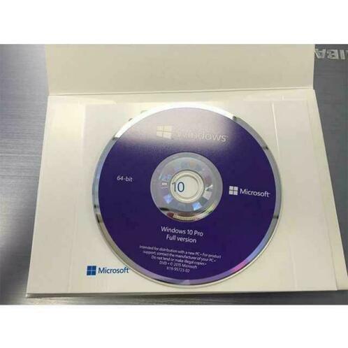 Windows 10 pro licentie met DVD